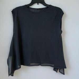 Catherine Andre Dark Gray Short Sleeve Sweater